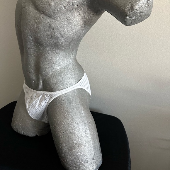 Football Mesh Brief - White B064* - Picture 4 of 14